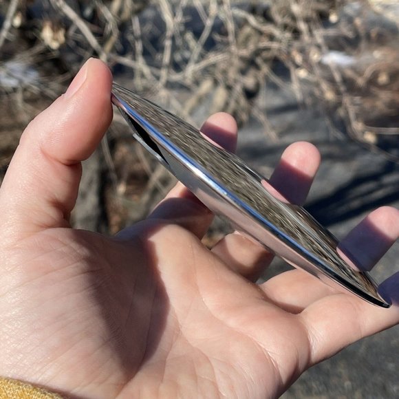 4 1/2" Chrome Plated CLOCK PARTS Pendulum Bob 20th C. VINTAGE - Picture 6 of 14
